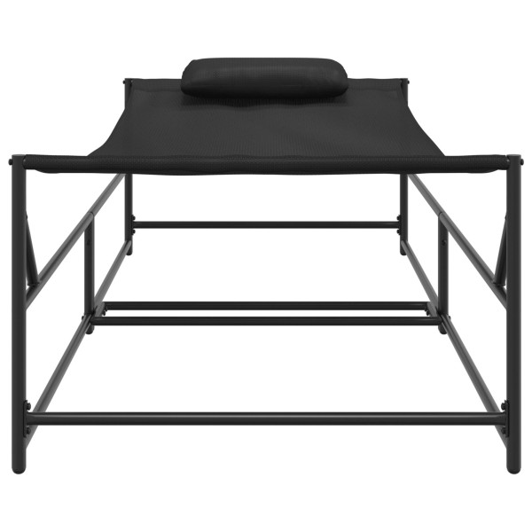 Espreguiçadeira de Jardim - Antracite - 200x74x73 cm - Aço & Textilene M 5