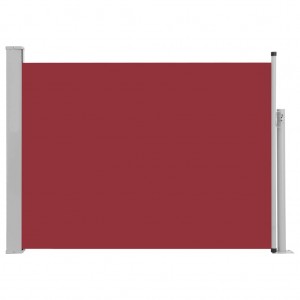 Toldo lateral retrátil para pátio 100x500 cm vermelho H