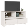 Aparador de TV  DRAMMEN Branco 99x43x55 cm Madeira Sólida de Pinheiro 3