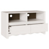 Aparador de TV  DRAMMEN Branco 99x43x55 cm Madeira Sólida de Pinheiro 5