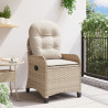 Sillón Recliner con Cojín Beige de Poliratán 3