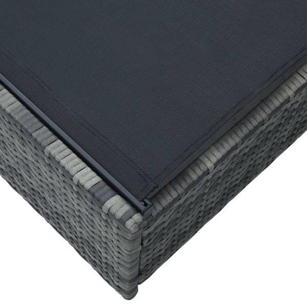 Tumbona  Gris 60x200x27 cm Poliratán M 5