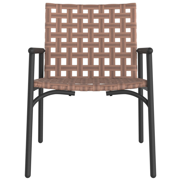 Cadeiras de Jardim  2 pcs Pretas 79x56x73.5 cm Rattan Poliéster M 5