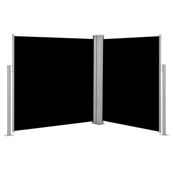 Toldo lateral retráctil negro 140x600 cm D
