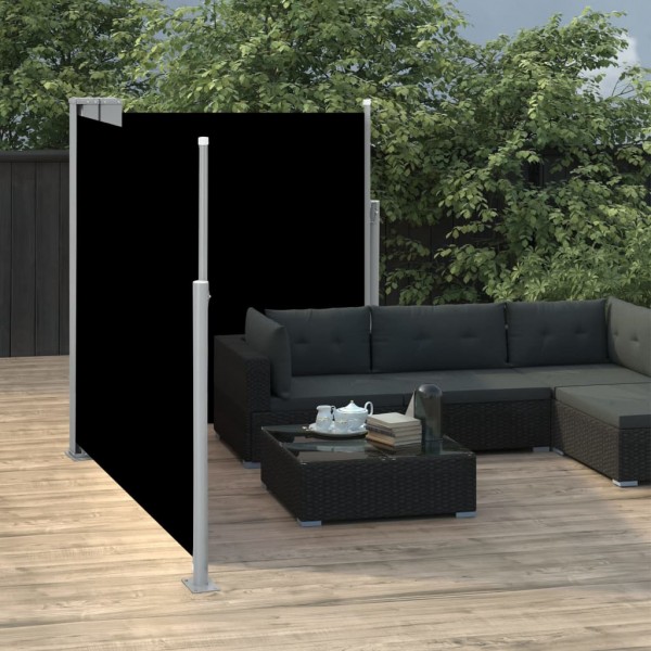 Toldo lateral retrátil 140x600 cm preto M 3