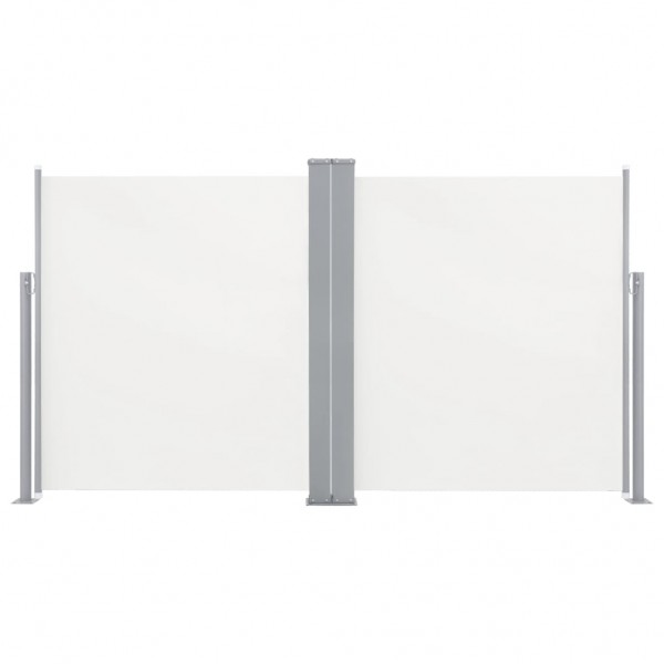 Toldo lateral retrátil duplo para pátio 170x600 cm creme M 2