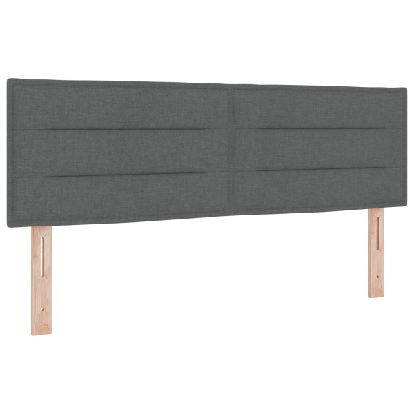 Cabeceira  Design Linhas Cinza Escuro 140 cm Tecido M 2