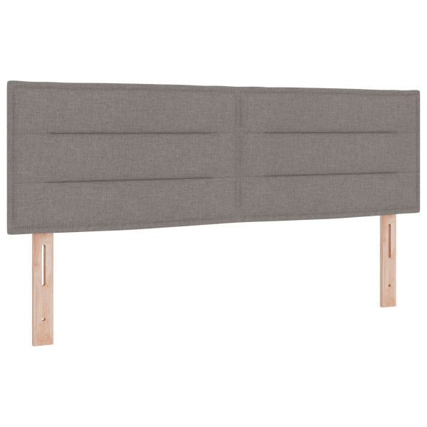 Cabecero Diseño Líneas Taupe 140 cm Tela M 2