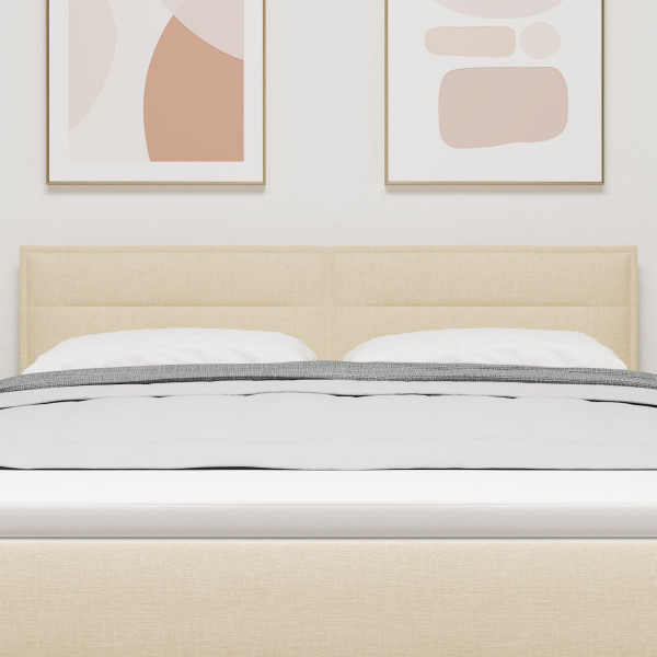 Cabeceira  Design Linhas Creme 140 cm Tecido M 3