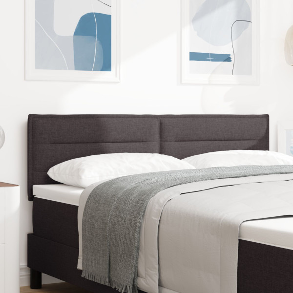 Cabecero diseño Lines marrón oscuro 160 cm tela D