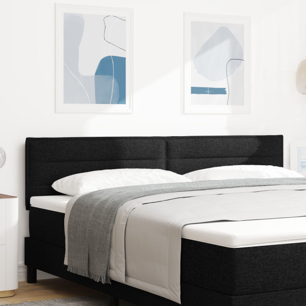 Cabezal de diseño Lines  Negro 180 cm Tela D