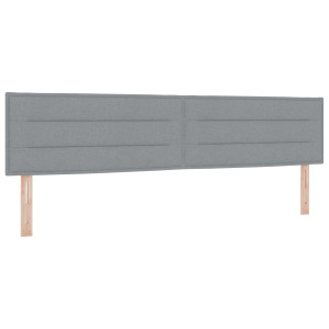 Cabeceira  Design Linhas Cinza Claro 200 cm Tecido H