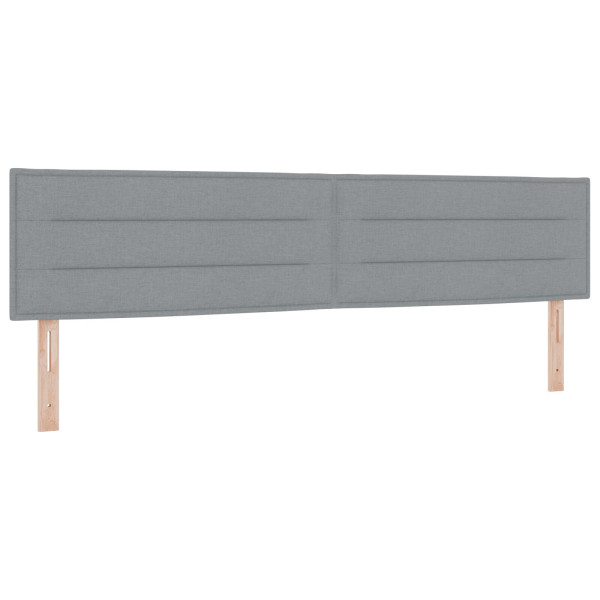 Cabeceira  Design Linhas Cinza Claro 200 cm Tecido M 2