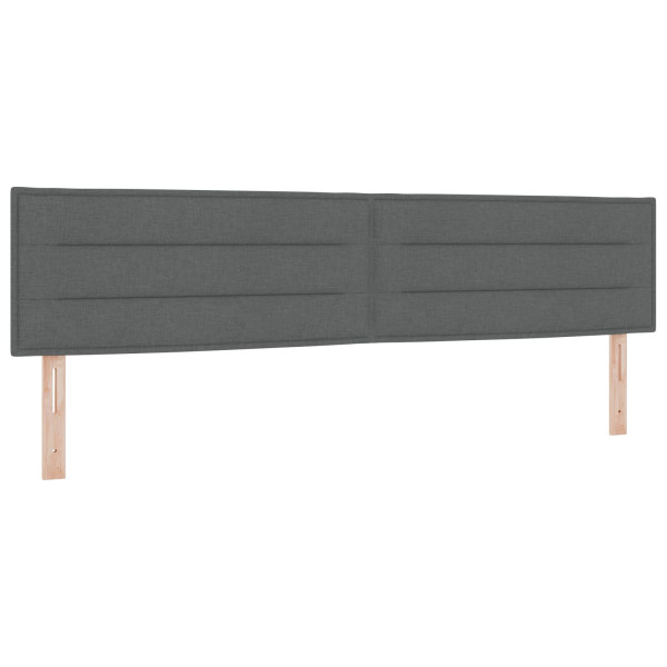 Cabeceira  Design Linhas Cinza Escuro 200 cm Tecido M 2