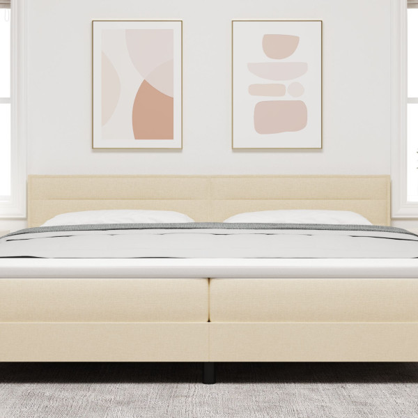 Cabeceira  Design Linhas Creme 200 cm Tecido M 3