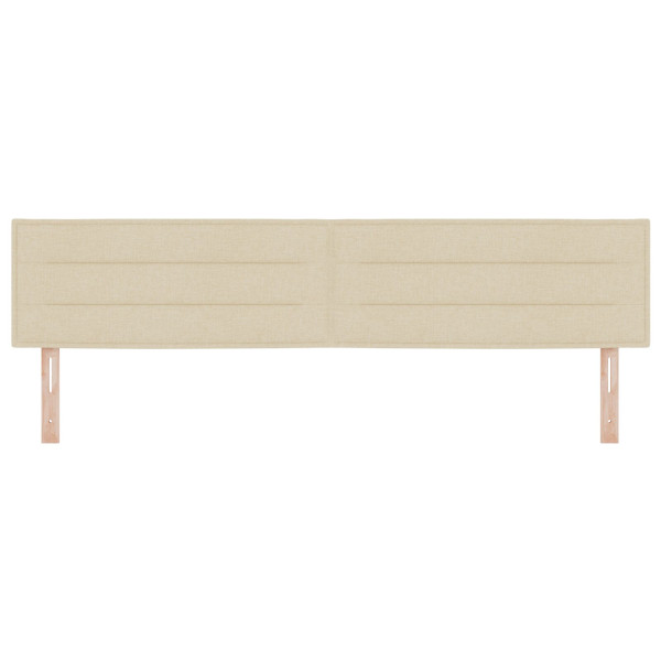 Cabecero  Diseño de Líneas Crema 200 cm Tela M 4