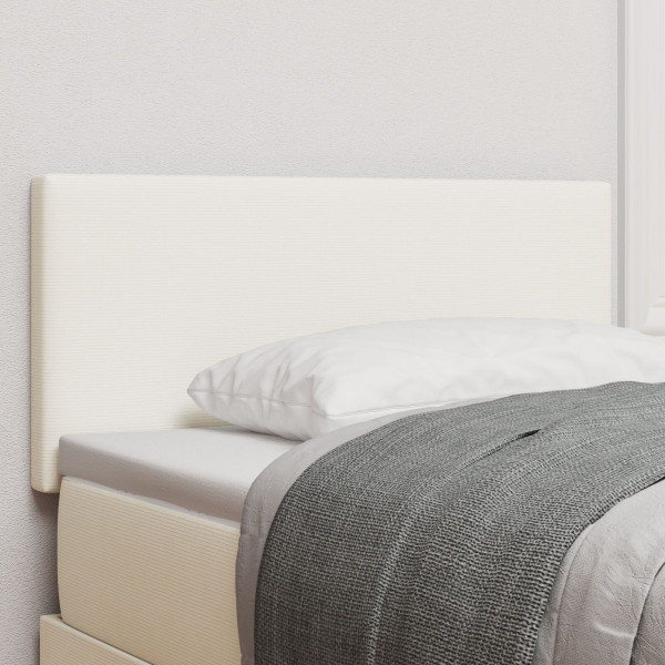 Cabecero de diseño liso crema 90 cm tejido de corduroy D