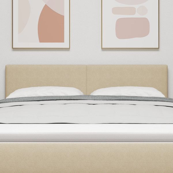 Cabecero  Diseño Simple Verde Claro Gris 140 cm Tela de Terciopelo M 3