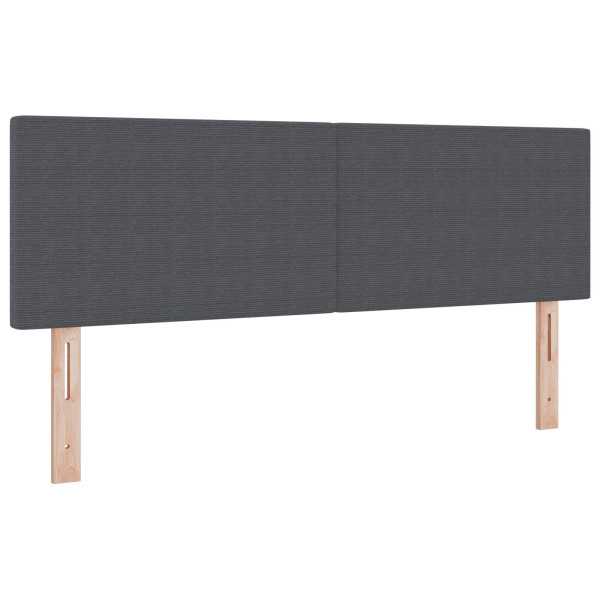 Cabeceira  Design Simples Cinza Escuro 160 cm Tecido Veludo M 2