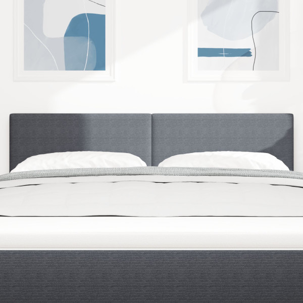 Cabecero de  diseño simple gris oscuro 160 cm tela de terciopelo M 3