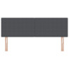Cabecero de  diseño simple gris oscuro 160 cm tela de terciopelo 4