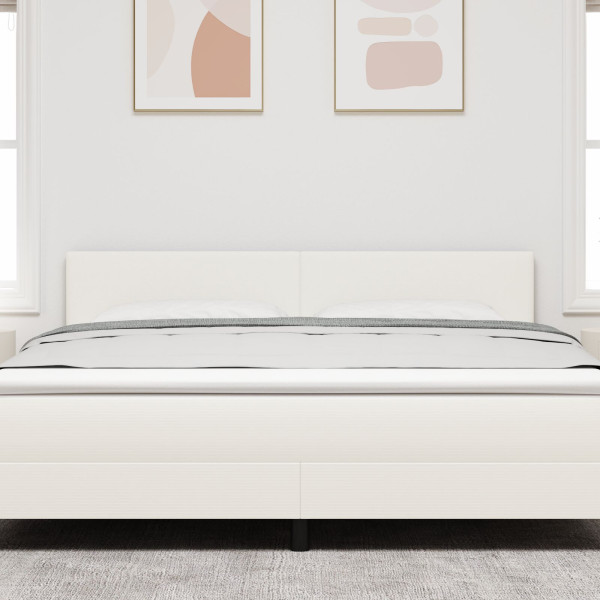 Cabeceira  Design Simples Creme 180 cm Tecido de Veludo M 3