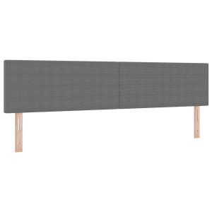 Cabeceira  Design Simples Cinza Claro 200 cm Tecido de Veludo H