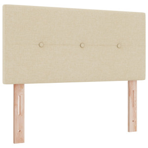 Cabecero VidaXL con Botones Acolchados Crema de 90 cm en Tela H