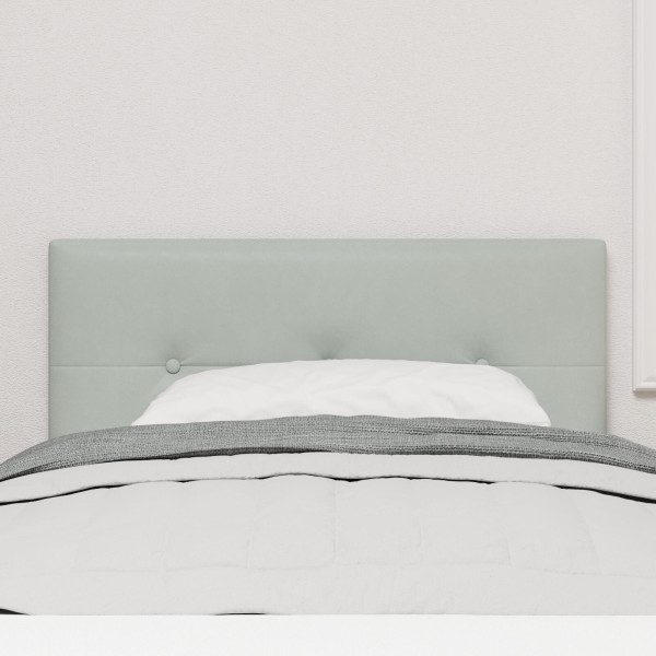 Cabecero  con botones acolchados Gris Claro de 90 cm en terciopelo M 3