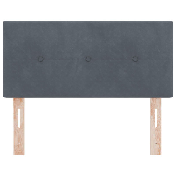 Cabeceira  Botão Matelassado Cinza Escuro 100 cm Veludo M 4