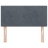 Cabecero de  Tapizado con Botones Gris Oscuro 100 cm de Terciopelo 4