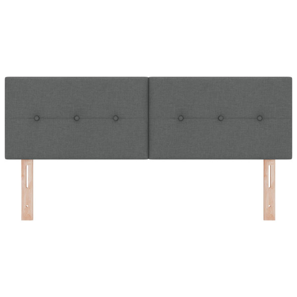 Cabecero de  tapizado con botones en gris oscuro de 140 cm M 5