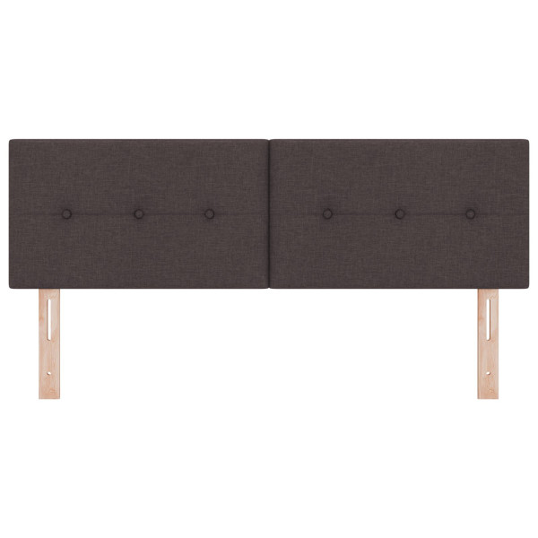 Cabecero de  con botones capitoné marrón oscuro 140 cm de tela M 5