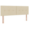 Cabeceira  Botões Almofadados Creme 140 cm Tecido 2