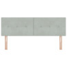 Cabecero de  con botones. tufted. gris claro. 140 cm. terciopelo 5
