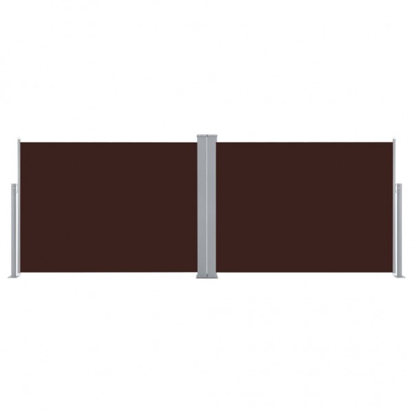 Toldo lateral retráctil marrón 120x1000 cm M 4