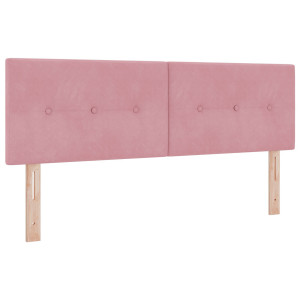 Cabecero  Tufted Botones Rosa 140 cm Terciopelo H