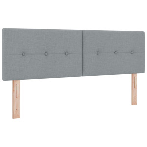 Cabeceira  Botões Estofada Cinza Claro 160 cm Tecido H