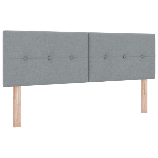 Cabecero Button Tapizado Gris Claro 160 cm Tela M 2