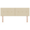 Cabecero de  tapizado con botones crema de 160 cm en tela 4