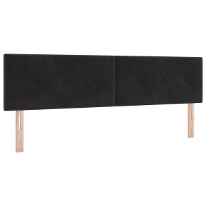Cabecero Button Tufted Negro 180 cm de Terciopelo H