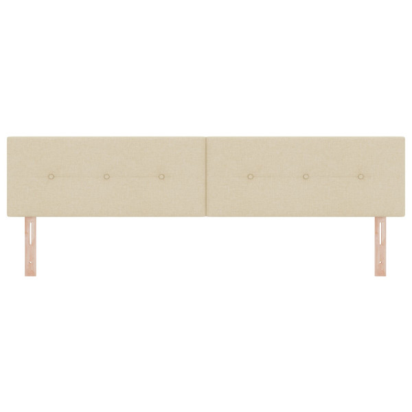 Cabecero  Acolchado en Botones Crema 200 cm Tela M 5