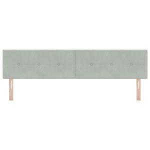 Cabecera VidaXL Acolchada Gris Claro de 200 cm en Terciopelo H