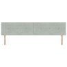 Cabecera VidaXL Acolchada Gris Claro de 200 cm en Terciopelo 2