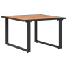 Mesa de Café de Jardim Castanho 55x55x35 cm DPC e Aço 5