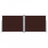 Toldo lateral retráctil marrón 140x1000 cm 4