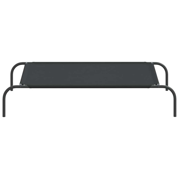 Cama para cães elevada 110x65x20 cm tecido oxford e aço preto M 4