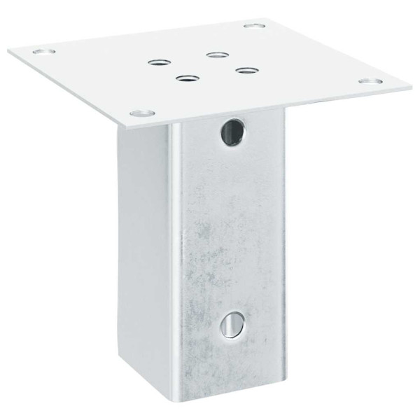 Bases para postes cuadradas 12 uds. Plata 71x71 mm M 5