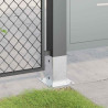 Bases de poste quadradas 12 pcs prata 91x91 mm aço galvanizado 5