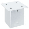 Bases para postes cuadradas 12 uds. Plata 101x101 mm 5